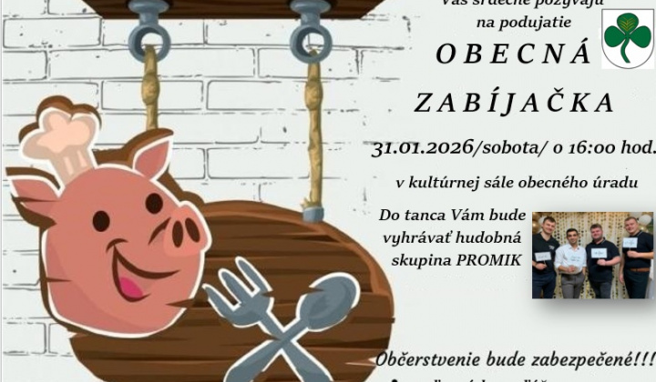 Fotka - POZVÁNKA- Obecná zabíjačka