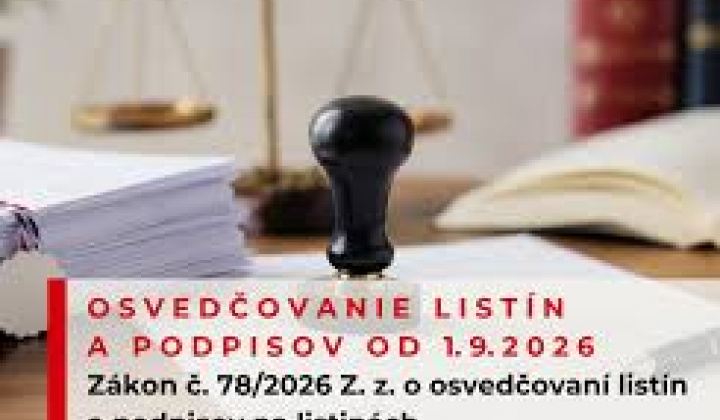 Fotka - Zmena pri overovaní listín platná od 01.09.2026